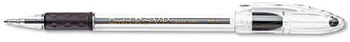 Pentel® R.S.V.P.® Stick Ballpoint Pen,  1mm, Translucent Barrel, Black Ink, 24/Pack