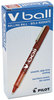 A Picture of product PIL-35202 Pilot® VBall® Liquid Ink Roller Ball Stick Pen,  Red Ink, .5mm, Dozen