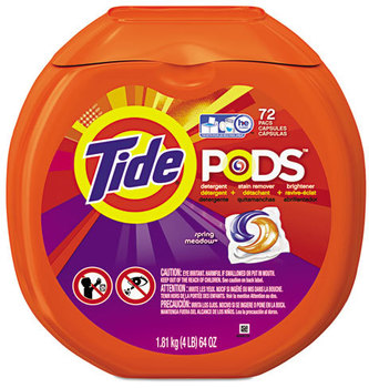 Tide® PODS™,  Spring Meadow, 72 Pods/Container, 4 Container/Case