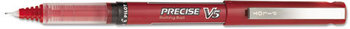 Pilot® Precise® V5 Roller Ball Stick Pen,  Precision Point, Red Ink, .5mm, Dozen