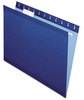A Picture of product PFX-415215NAV Pendaflex® Colored Reinforced Hanging Folders Letter Size, 1/5-Cut Tabs, Navy, 25/Box