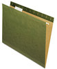 A Picture of product PFX-415215 Pendaflex® Reinforced Hanging File Folders with Printable Tab Inserts, Letter Size, 1/5-Cut Tabs, Standard Green, 25/Box