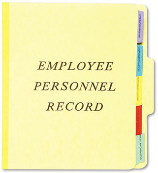 Pendaflex® Personnel Folders,  1/3 Cut Top Tab, Letter, Yellow