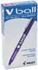 A Picture of product PIL-35210 Pilot® VBall® Liquid Ink Roller Ball Stick Pen,  Purple Ink, .5mm, Dozen