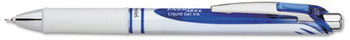 Pentel® EnerGel® RTX Retractable Liquid Gel Pen,  .5mm, White/Blue Barrel, Blue Ink
