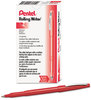 A Picture of product PEN-R100B Pentel® Rolling Writer® Stick Roller Ball Pen,  .8mm, Red Barrel/Ink, Dozen