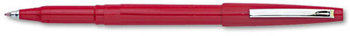 Pentel® Rolling Writer® Stick Roller Ball Pen,  .8mm, Red Barrel/Ink, Dozen