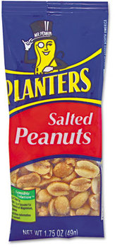 Planters® Salted Peanuts,  1.75oz, 12/Box