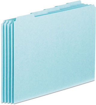 Pendaflex® Blank Top Tab File Guides,  Blank, 1/5 Tab, 25 Point Pressboard, Letter, 100/Box