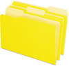 A Picture of product PFX-15313YEL Pendaflex® Colored File Folders 1/3-Cut Tabs: Assorted, Legal Size, Yellow/Light Yellow, 100/Box
