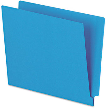 Pendaflex® Colored End Tab Folders with Reinforced Double-Ply Straight Cut Tabs,  Two Ply Tab, Letter, Blue,  100/Box