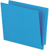A Picture of product PFX-H110DBL Pendaflex® Colored End Tab Folders with Reinforced Double-Ply Straight Cut Tabs,  Two Ply Tab, Letter, Blue,  100/Box