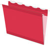 A Picture of product PFX-42623 Pendaflex® Ready-Tab™ Colored Reinforced Hanging Folders Letter Size, 1/5-Cut Tabs, Red, 25/Box