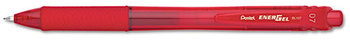 Pentel® EnerGel-X® Retractable Roller Gel Pen,  .7mm, Red Barrel/Ink, Dozen