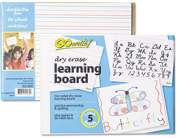 Pacon® GoWrite!® Dry Erase Learning Boards,  8 1/4 x 11, 5 Boards/PK