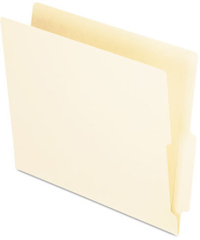 Pendaflex® Manila End Tab Folders,  Straight Cut Tab, Two Ply, Letter, Manila, 100/Box