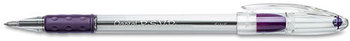 Pentel® R.S.V.P.® Stick Ballpoint Pen,  .7mm, Trans Barrel, Violet Ink, Dozen
