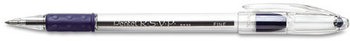 Pentel® R.S.V.P.® Stick Ballpoint Pen,  .7mm, Trans Barrel, Blue Ink, Dozen