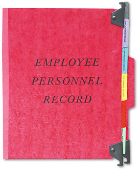 Pendaflex® Personnel Folders,  1/3 Cut Hanging Top Tab, Letter, Red