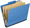 A Picture of product PFX-1257LB Pendaflex® Six-Section PressGuard® Colored Classification Folders,  Letter, Light Blue, 10/Box