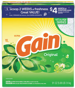 Gain® Powder Laundry Detergent,  Original Scent, 91oz Box, 3/Carton