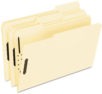 Pendaflex® Manila Folders with Fasteners,  2 Fasteners, 1/3 Cut Tabs, Legal, Manila, 50/Box