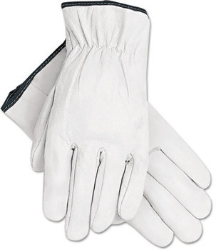 Memphis™ Grain Goatskin Driver Gloves,  White, Extra-Large, 12 Pairs
