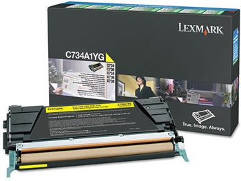 Lexmark™ C746A1KG, C746A1MG, C746A1YG, C746A1CG Toner,  7000 Page-Yield, Yellow