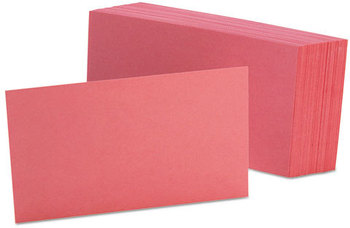 Oxford® Index Cards,  3 x 5, Cherry, 100/Pack