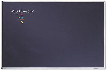 Quartet® Porcelain Magnetic Chalkboard,  72" x 48", Silver