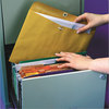 A Picture of product QUA-38090 Quality Park™ Redi-File™ Clasp Envelope,  Contemporary, 12 x 9, Brown Kraft, 100/Box