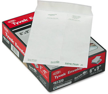 Survivor® Catalog Mailers Made with Tyvek®,  Side Seam, 6 x 9, White, 100/Box