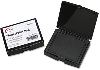 LEE Inkless Fingerprint Pad,  2 1/4 x 1 3/4, Black