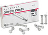A Picture of product LEO-3706L Charles Leonard® Aluminum Screw Posts,  3/16" Diameter, 1" Long, 100/Box