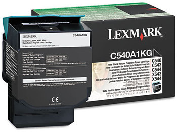 Lexmark™ C540H1YG - C540A1KG Toner Cartridge,  1000 Page-Yield, Black