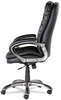 A Picture of product OIF-GM4119 OIF Executive Swivel/Tilt Leather High-Back Chair,  Fixed Arched Arms, Black
