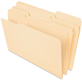 Pendaflex® Essentials™ Manila File Folders,  1/3 Cut Top Tab, Legal, Manila, 100/Box