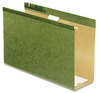 A Picture of product PFX-4153X4 Pendaflex® Extra Capacity Reinforced Hanging File Folders with Box Bottom 4" Legal Size, 1/5-Cut Tabs, Green, 25/Box