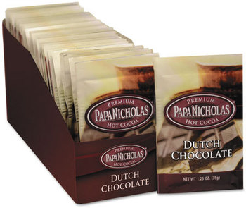 PapaNicholas® Premium Hot Cocoa,  Dutch Chocolate, 24/Carton