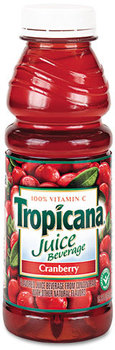 Tropicana® Juice Beverages,  Cranberry, 15.2oz Bottle, 12/Carton