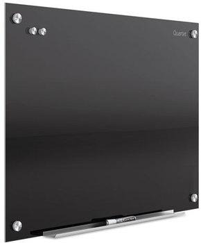 Quartet® Infinity™ Magnetic Glass Marker Board,  36 x 24, Black