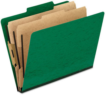 Pendaflex® Six-Section PressGuard® Colored Classification Folders,  Letter, Green, 10/Box