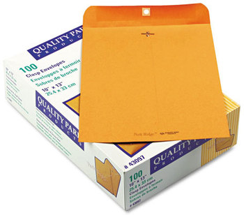 Quality Park™ Park Ridge™ Kraft Clasp Envelope,  10 x 13, Brown Kraft, 100/Box