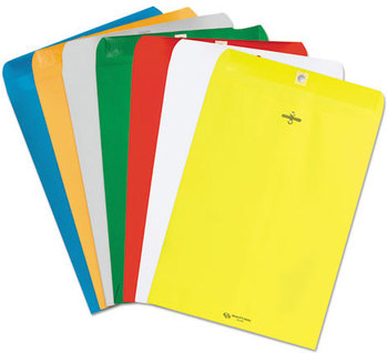 Quality Park™ Clasp Envelope,  9 x 12, 28lb, Yellow, 10/Pack