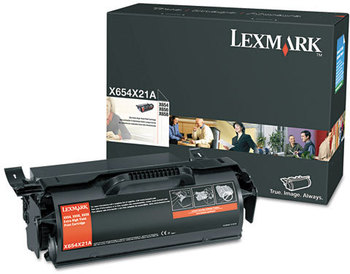 Lexmark™ X654X21A Toner,  36,000 Page-Yield, Black