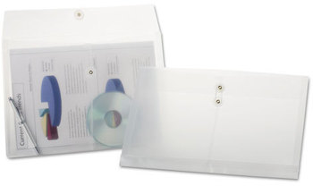 Pendaflex® Poly String & Button Envelope and String/Button Closure, 8.5 x 14, Clear, 3/Pack