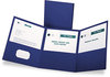 A Picture of product OXF-59802 Oxford® Tri-Fold Pocket Folder,  Holds 150 Letter-Size Sheets, Blue