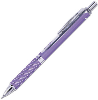 Pentel® EnerGel® Alloy RT Retractable Liquid Gel Pen,  .7mm, Violet Barrel, Violet Ink
