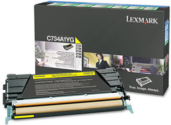 Lexmark™ C734A1YG-C734A2CG Toner,  Return Program, 6000 Page-Yield, Yellow