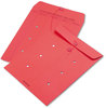 A Picture of product QUA-63574 Quality Park™ Colored Paper String & Button Interoffice Envelope,  10 x 13, Red, 100/Box